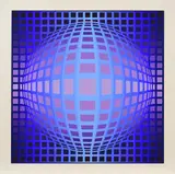 Victor Vasarely, Aus: "Vega", 1971, Farbserigrafie auf Karton