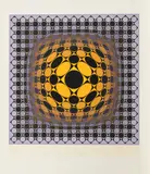 Victor Vasarely, Aus: "Vega", 1971, Farbserigrafie auf Karton