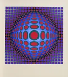 Victor Vasarely, Aus: "Vega", 1971, Farbserigrafie auf Karton