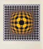 Victor Vasarely, Aus: "Vega", 1971, Farbserigrafie auf Karton
