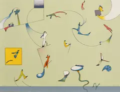 Jan Voss, Wandertage, 1972, Farblithografie auf Velin