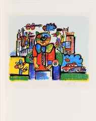 Ohne Titel by Otmar Alt, Farbserigrafie auf Velin, sold Jun 2018