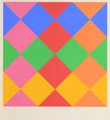 Ohne Titel by Max Bill, 1967, Farbserigrafie auf Bristol-Karton, sold Jun 2018