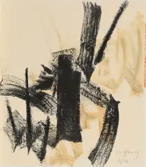 Ohne Titel by Peter Brüning, Farblithografie auf Velin, sold Oct 2018