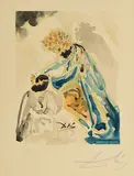 Phoebus, ce dieu couronné de lauries (Aus: "L'art d'aimer d'ovide") by Salvador Dalí, 1978, Xylografie auf ARCHES FRANCE (Wasserzeichen), sold May 2019