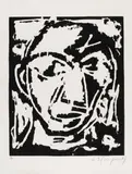 Auktion 414, Los 846 by A. R. Penck, 1981/82, Holzschnitt auf handgeschöpftem Lafrance, sold Jun 2018