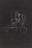 Konrad Klapheck, Auktion 414, Los 753, 1974, Farbradierung auf schwarzem Tonkarton
