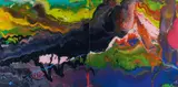 Flow by Gerhard Richter, 2013, on DIASEC mounted chromogenic-print on aluminium composite panel; unframed, sold May 2018