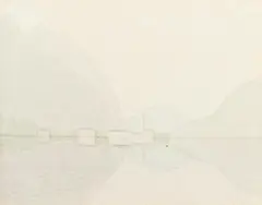Antonio Calderara, Auktion 414, Los 565, 1953, Aquarell auf Büttenkarton