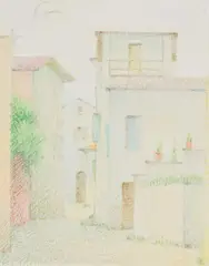Antonio Calderara, Auktion 414, Los 566, 1957, Farbstift auf Velin