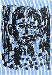 Boy by Helmut Middendorf, 2000, Farblithografie auf Büttenkarton, sold Oct 2018