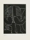 Horst Antes, Interieur, 1964, Aquatinta auf Velin