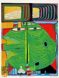 Auktion 414, Los 720 by Friedensreich Hundertwasser, 1968, Farbserigrafie mit Gold- und Silberprägung auf Karton, sold Jun 2018