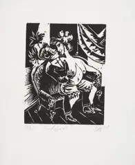 Otto Dix, Auktion 414, Los 433, 1921, Holzschnitt auf Maschinenbütten