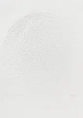 Günther Uecker, Spirale, 1972, Prägedruck auf Bütten