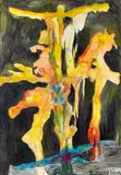 "Kadaver-Kruzifix" by Bernard Schultze, 1999, Öl auf Leinwand, sold May 2019