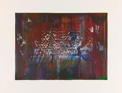 Abstraktes Bild by Gerhard Richter, 1990, Farboffset auf leichtem Karton, sold Jun 2018