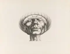 Auktion 414, Los 674 by Rudolf Hausner, 1969, Lithografie auf Velin, sold Jun 2018