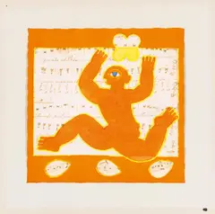 Herbert Schneider, Auktion 414, Los 883, 1980, Papiercollage auf Karton