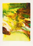Auktion 414, Los 1034 by Zao Wou-ki, 1973, Farblithografie auf ARCHES FRANCE (Wasserzeichen), sold Jun 2018
