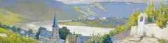 Ansicht des Piesporter Moseltals by Fritz von Wille, Gouache auf Karton, sold May 2018