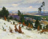 Fritz von Wille, Verschneite Eifelhöhen, Öl auf Leinwand