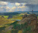 Fritz von Wille, "Auf erloschenen Vulkanen", Öl auf Leinwand
