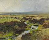 Fritz von Wille, Moorstudie im Hohen Venn, Öl auf Leinwand