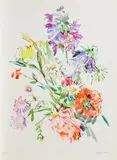 Oskar Kokoschka, Sommerblumen mit Iris und Pfingstrose
