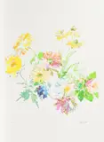 Herbstblumen by Oskar Kokoschka, Farblithografie auf BFK RIVES (Wasserzeichen), sold Aug 2018