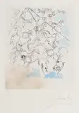 Chevaux bleues by Salvador Dalí, 1966, Farbradierung auf Japan, sold Apr 2018