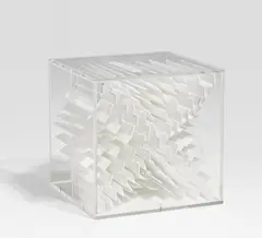 Hartmut Böhm, Auktion 422, Los 593, 1970, Weiße Kunststoffstreifen in Plexigklaskasten
