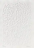 Auktion 411, Los 278 by Günther Uecker, 2006, Prägedruck auf handgeschöpftem Bütten, sold May 2018