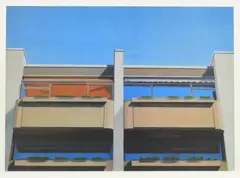 4 Kabinen by Eberhard Havekost, 2000, Farblithografie auf Velin, sold Sep 2018