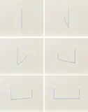 Fred Sandback, Ohne Titel, 1975, Serie von 6 Lithografien auf Bütten