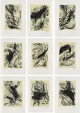 Walter Stöhrer, Les Grenades, Hommage à Paul Valéry, 1990, Mappe mit 9 Radierungen auf Zerkallbütten