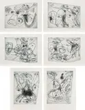 Walter Stöhrer, Walter Stöhrer 1997, 1997, Mappe mit 6 Kaltnadelradierungen auf Zerkallbütten