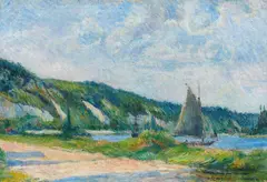 Paul Gauguin, Les falaises de la Bouille, 1884, Öl auf Leinwand