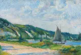 Paul Gauguin, Les falaises de la Bouille, 1884, Öl auf Leinwand