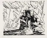Lyonel Feininger, Auktion 414, Los 435, 1919, Holzschnitt auf Japan