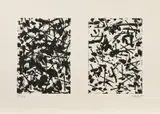 Verletzungen, Verbindungen by Günther Uecker, 1997, Zwei Lithografien auf einem Bogen Bütten, sold Sep 2018