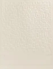 Günther Uecker, Ohne Titel, 1976, Prägedruck auf Bütten