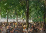 Max Liebermann, Gartenlokal an der Havel unter Bäumen
