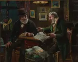 J. Stoll, A Visit to the Lawyer, circa 1920, Oil on canvas