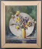 Anna May Sessions, Floral Still Life, Oil on canvas