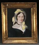 Austrian School, Portrait of Husband and Wife- a pair circa 1840