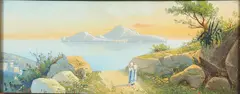 Y. Gianni, View of Capri, Gouache