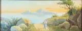 Y. Gianni, View of Capri, Gouache