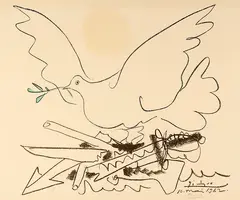 Dove of Peace by Pablo Picasso, 1962, color lithograph on Lana wove paper, offered Sep 2012