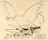 Dove of Peace by Pablo Picasso, 1962, color lithograph on Lana wove paper, offered Sep 2012